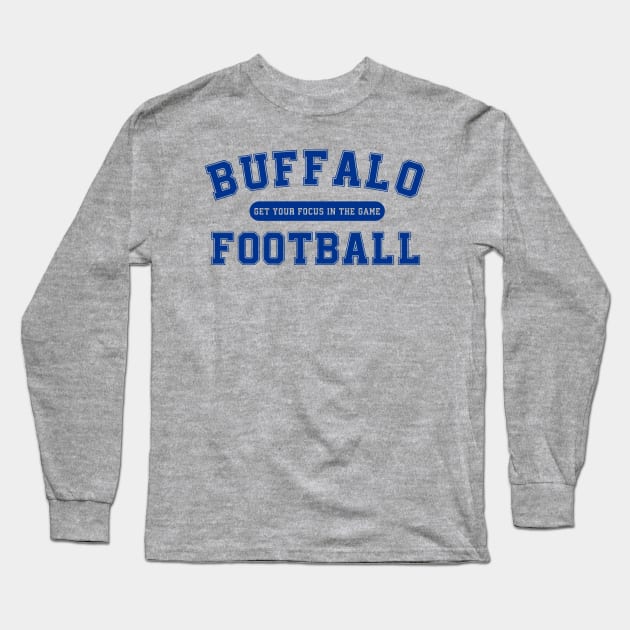 Buffalo Football College Long Sleeve T-Shirt by Jackjazz